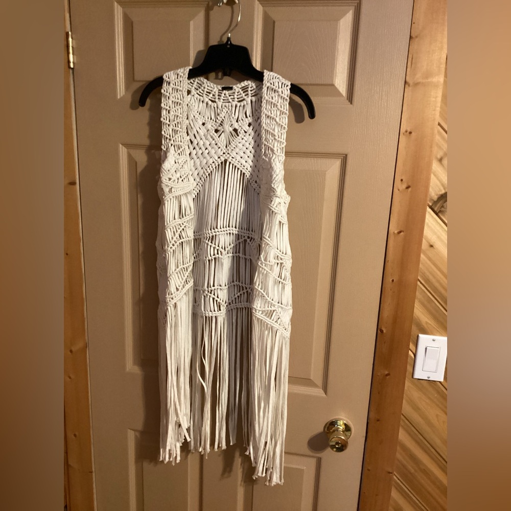 Boho Fringe Crochet Vest